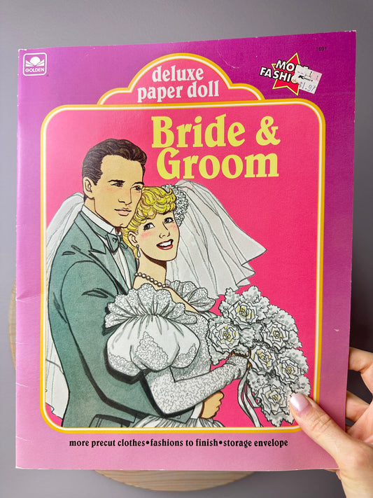 1990 Bride and Groom Paperdoll Book Unused
