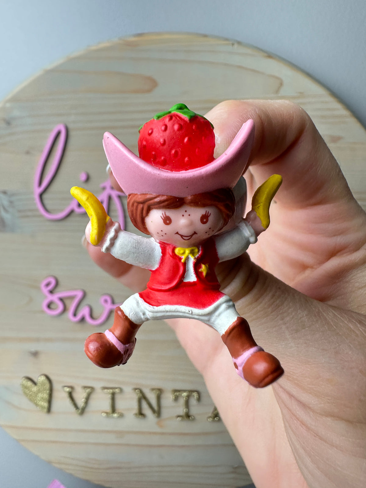 1983 Kenner Strawberry Shortcake Rocking Horse Strawberryland Deluxe Miniature [Mini Only]