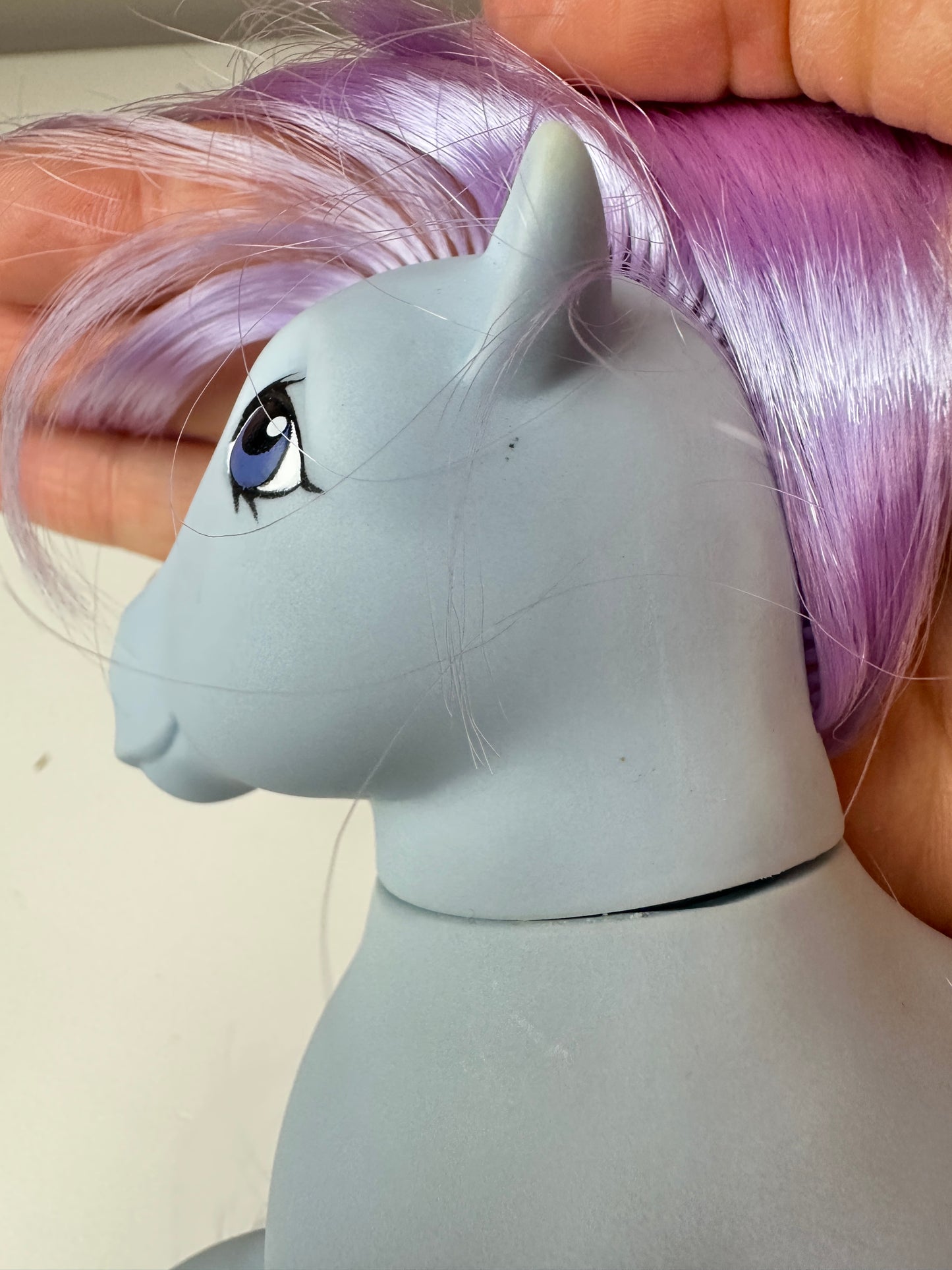 1980s Hasbro My Little Pony Concave Foot Blue Belle