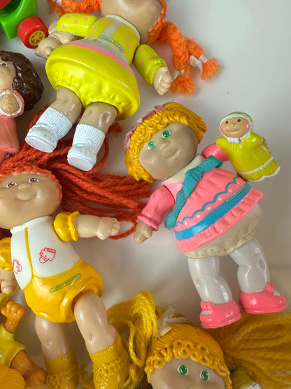 1980s Cabbage Patch Poseable, Eraser, and McD's Toy Lot