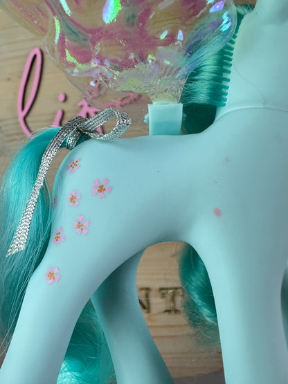 1980s Hasbro My Little Pony Peach Blossom Flutter Pony with Original Wings & Accessories