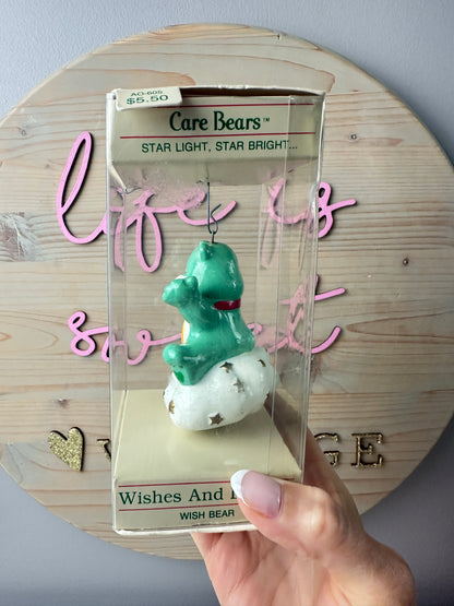1984 AGC Care Bears Wishes & Dreams Wish Bear Ornament MIB