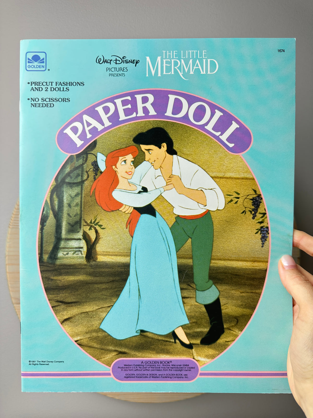 1991 Golden Disney The Little Mermaid Paperdoll Book Unused #2