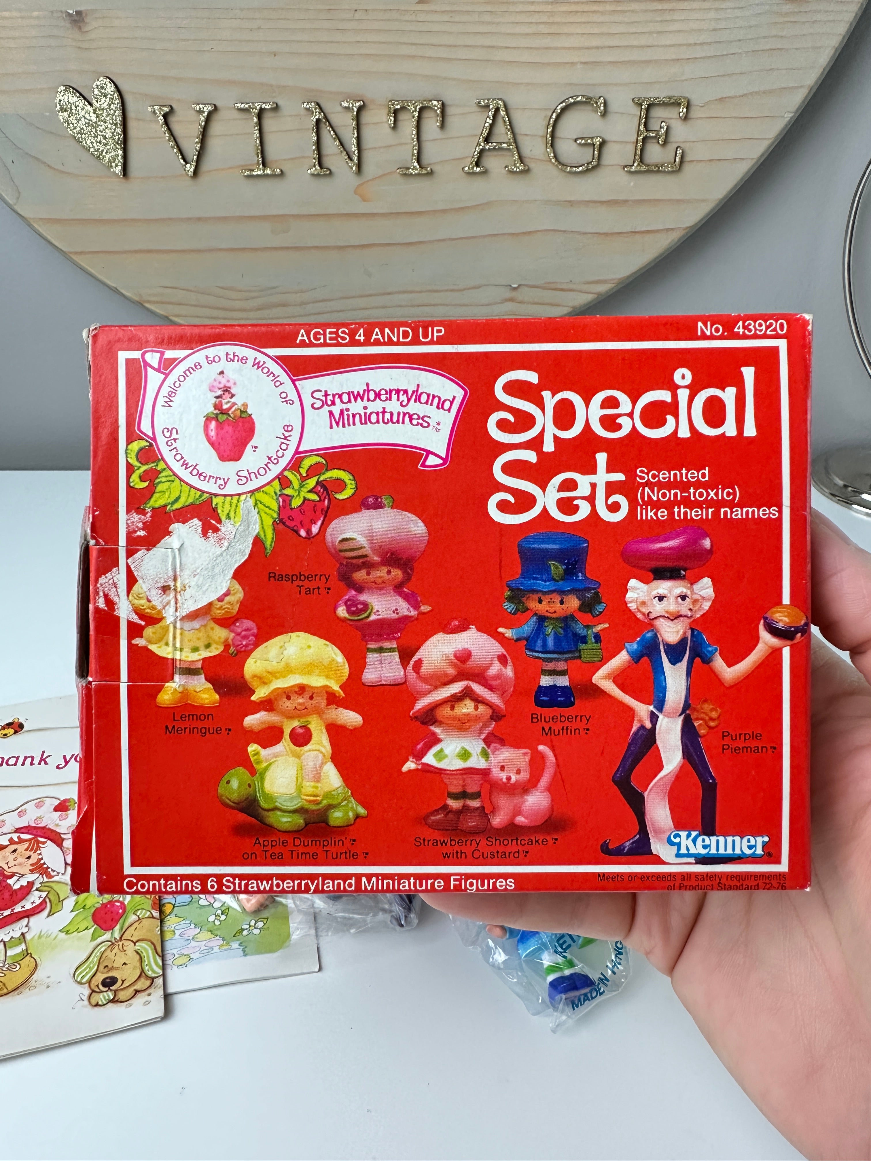 1982 Kenner Strawberry Shortcake Special Miniature Set MIB Life Is Sweet Vintage