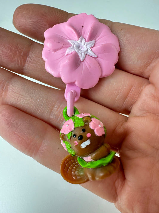 1980s Hasbro Charmkins Bizzie Lizzie Beaver with Clip