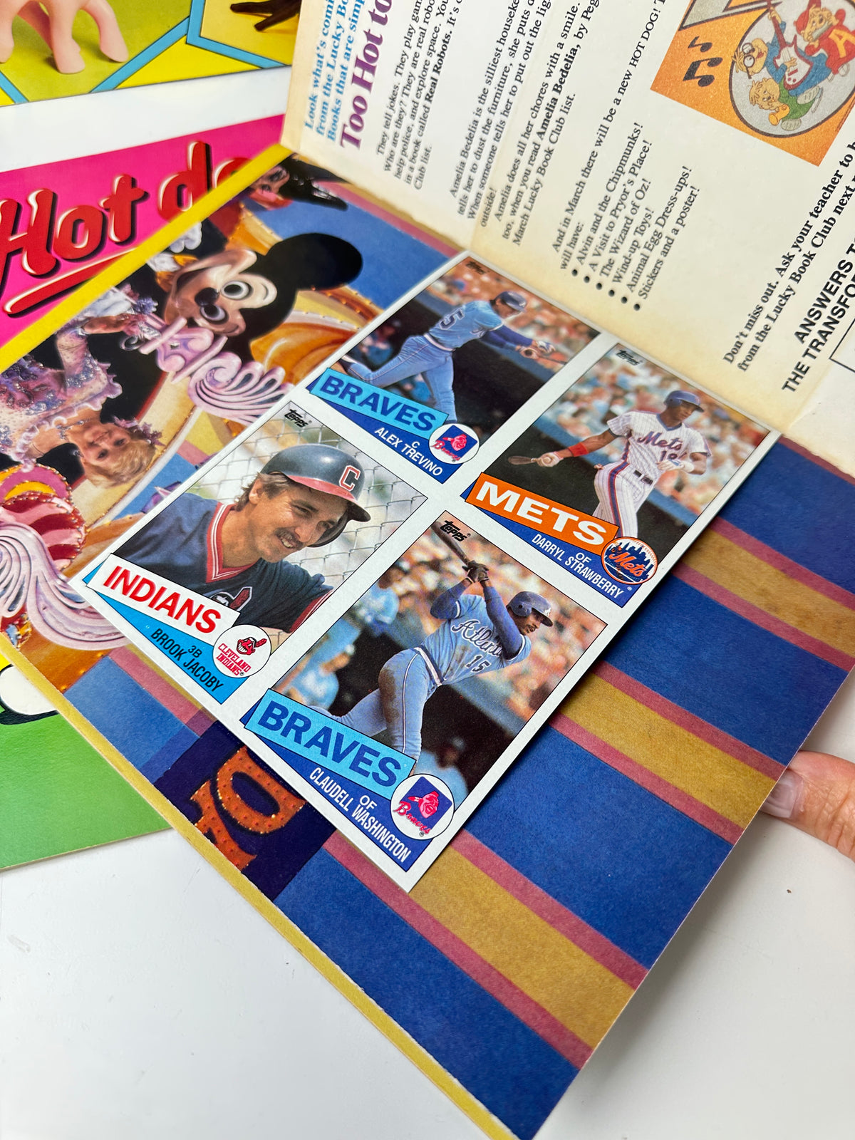 1980s Hot Dog! Magazine Lot with Posters, Baseball Cards, & Stickers