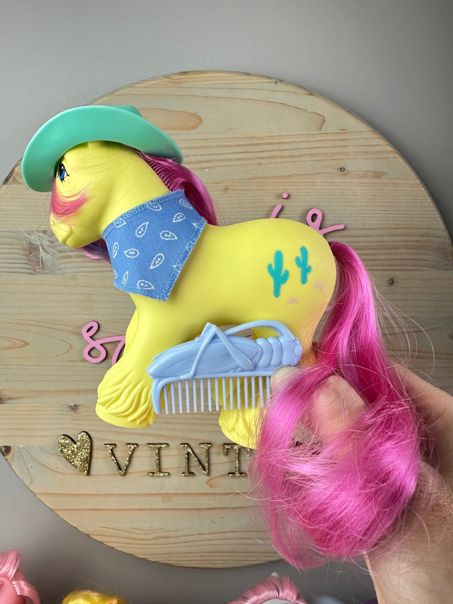 1980s Hasbro My Little Pony Big Brother Tex with Accessories