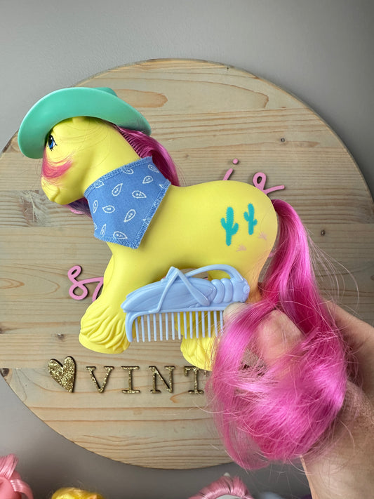 1980s Hasbro My Little Pony Big Brother Tex with Accessories