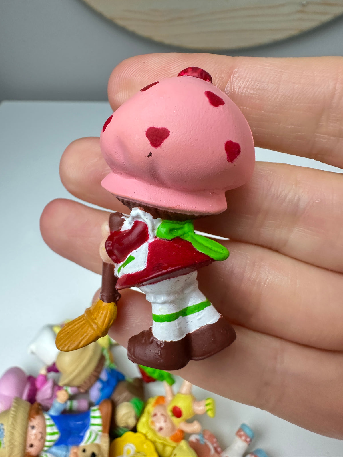 1980s Kenner Strawberry Shortcake with a Broom Miniature PVC