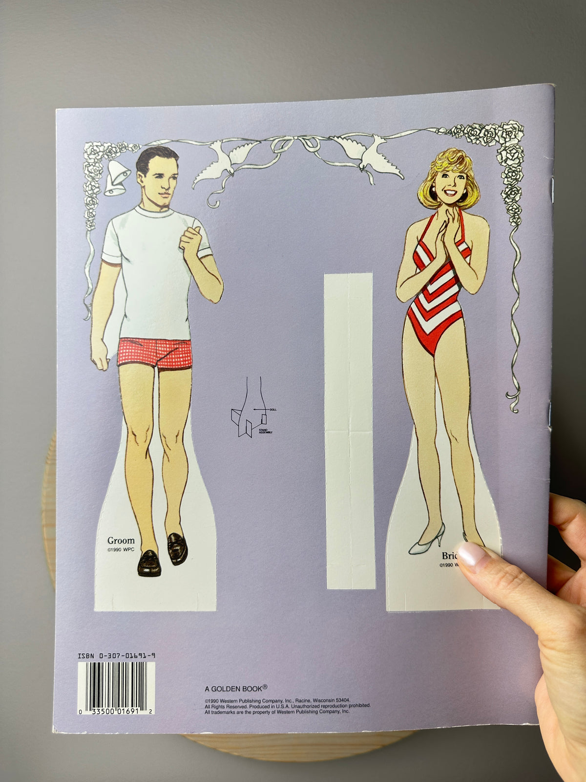 1990 Bride and Groom Paperdoll Book Unused
