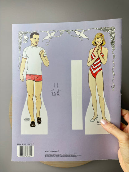 1990 Bride and Groom Paperdoll Book Unused