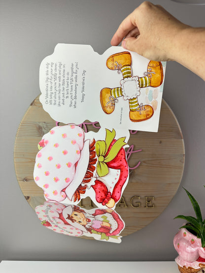 1980s AGC Strawberry Shortcake Walking Doll Valentine's Day Card [Unused]