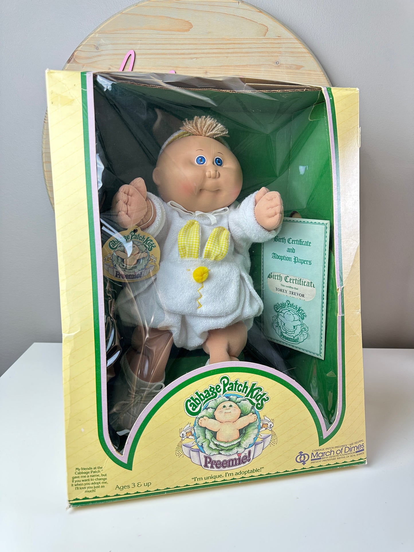 1980s Cabbage Patch Kids Preemie Boy MIB [Torey Trevor]