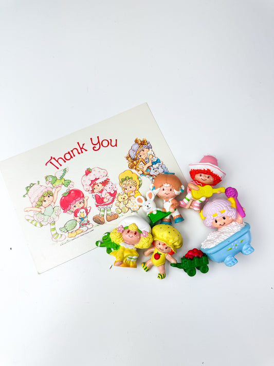 1980s Kenner Strawberry Shortcake Miniature Mini PVC Figures Starter Lot #3