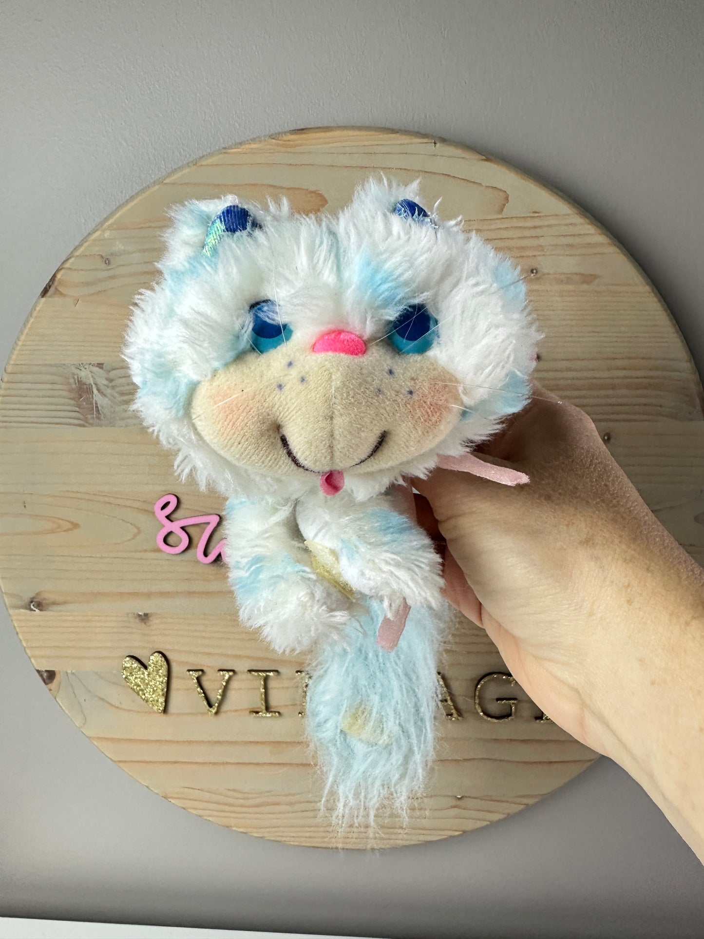 1980s Kenner Furrever Friends Blue Cat Plush TLC Incomplete