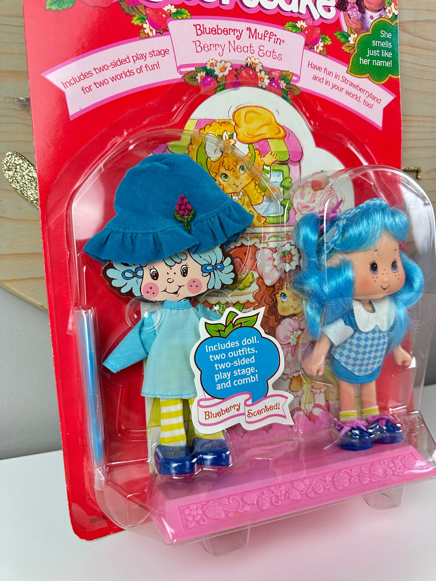 1991 THQ Strawberry Shortcake Blueberry Muffin Berry Neat Eats Doll MOC