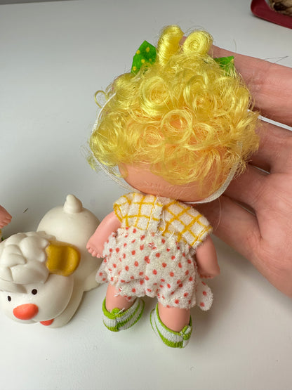 1983 Kenner Strawberry Shortcake Lem and Ada with Sugarwoofer Dolls