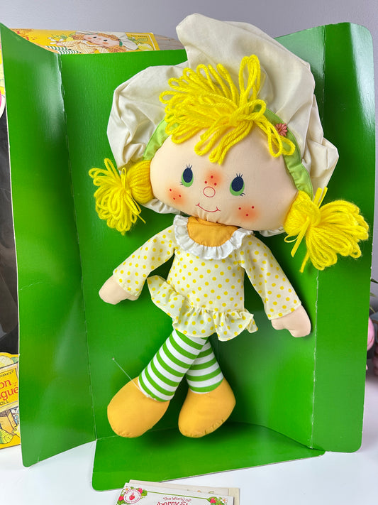1981 Kenner Strawberry Shortcake Lemon Meringue Rag Doll with Box