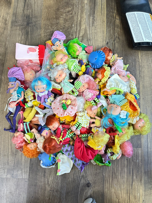 1980s Kenner Strawberry Shortcake HUGE Lot of Played With Dolls, Pets, & Accessories