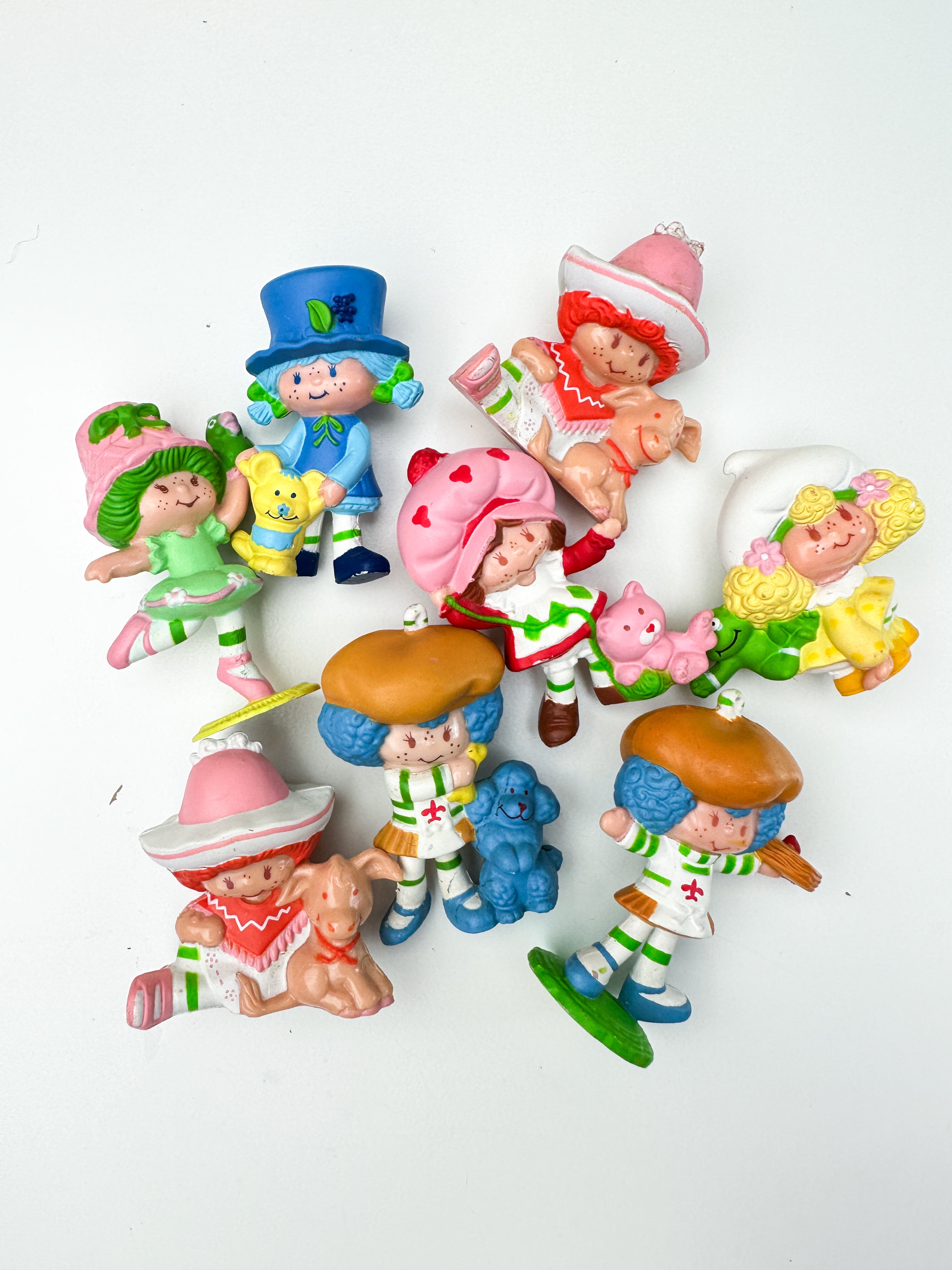1983 Kenner Strawberry Shortcake Strawberryland Miniatures Minis PVC F Life Is Sweet Vintage
