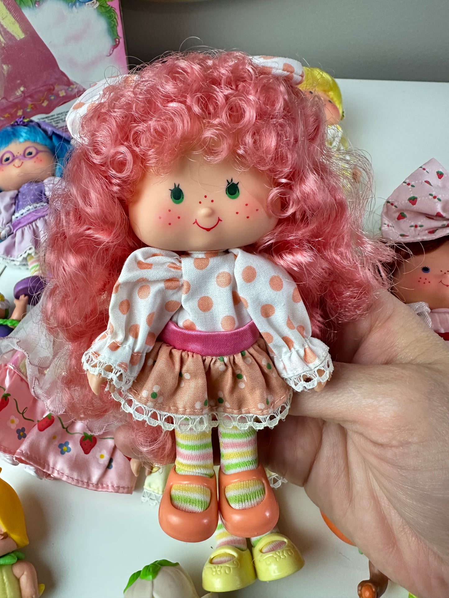 1985 Kenner Strawberry Shortcake COMPLETE Berrykin Doll Collection *Berry Vault*