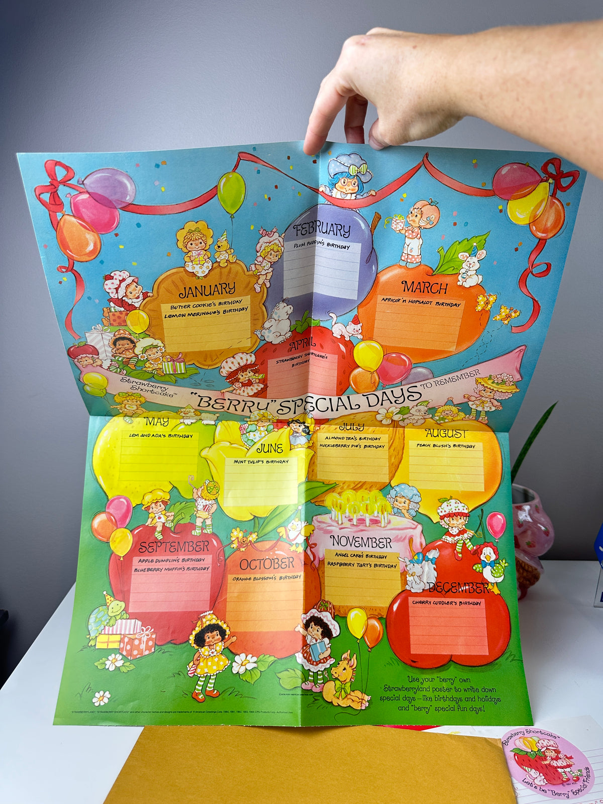 1984 Kenner Strawberry Shortcake Berry Special Friends Club Poster Set #3 [Mail-in Offer]