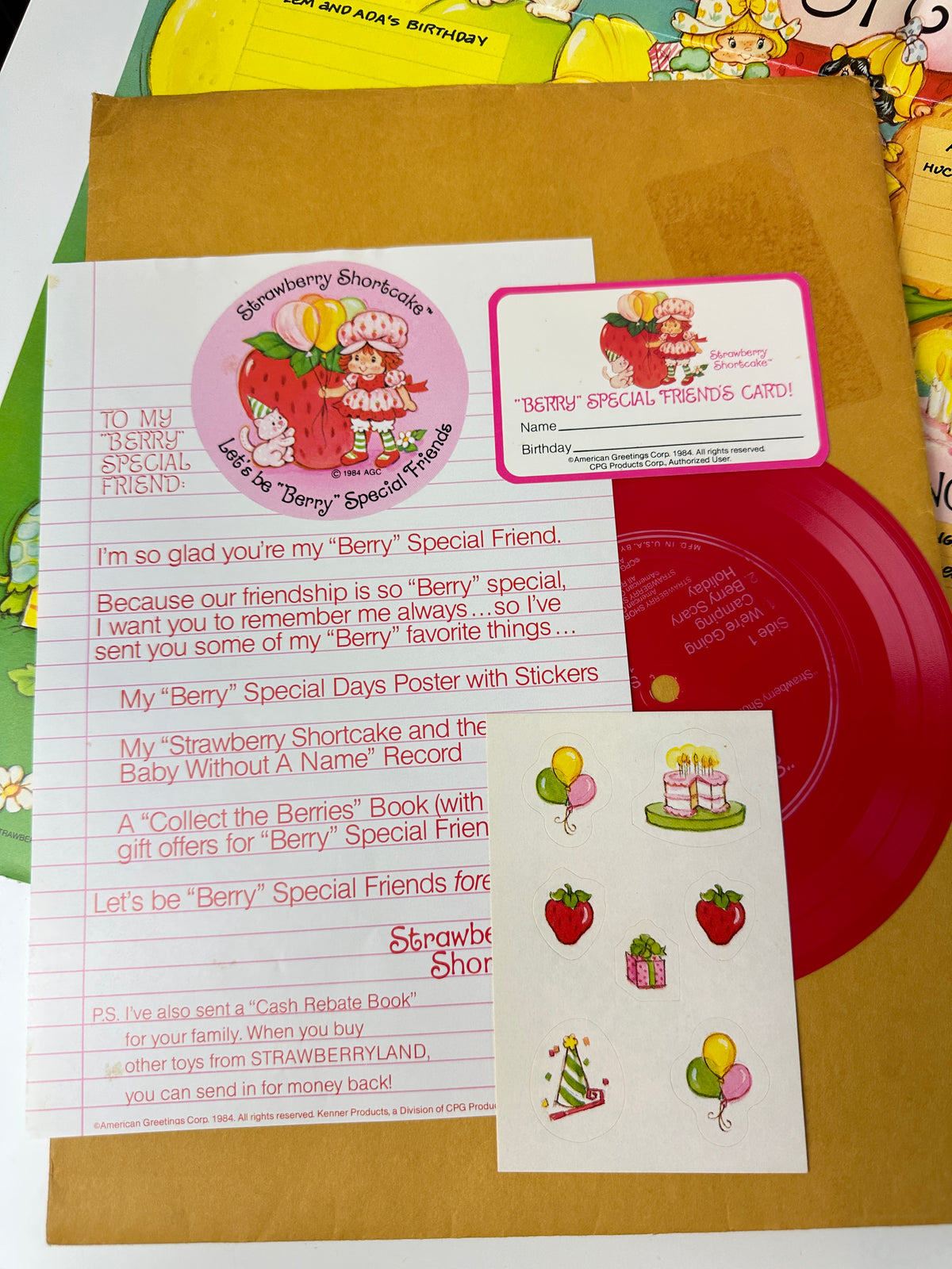 1984 Kenner Strawberry Shortcake Berry Special Friends Club Poster Set #3 [Mail-in Offer]