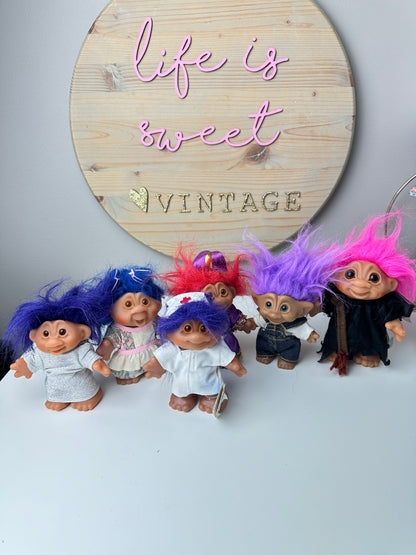 Vintage Troll Lot of Six - Dam/Norfin and Ace Novelty