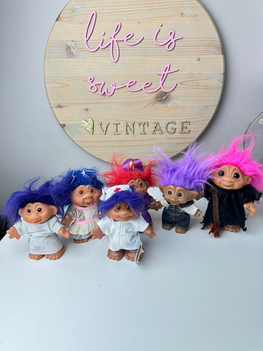 Vintage Troll Lot of Six - Dam/Norfin and Ace Novelty