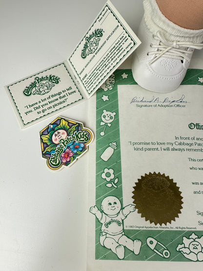 1980s Coleco Cabbage Patch Boy with Pacifier & Paperwork [Louis Dean]
