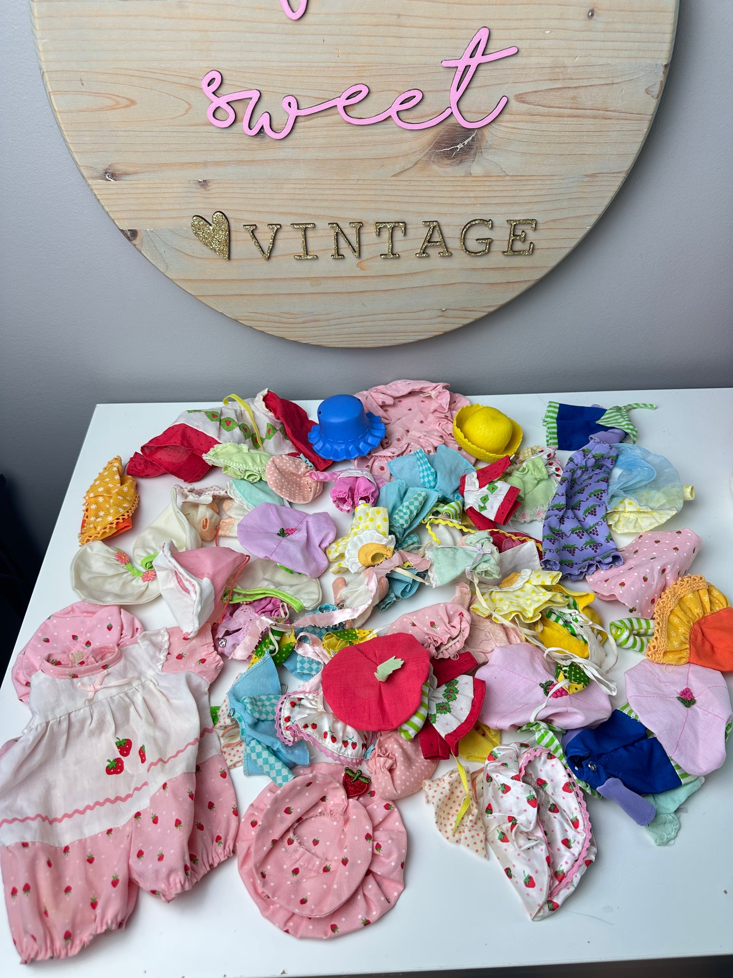 1980-1983 Kenner Strawberry Shortcake Doll Clothes Lot [70+ pieces]