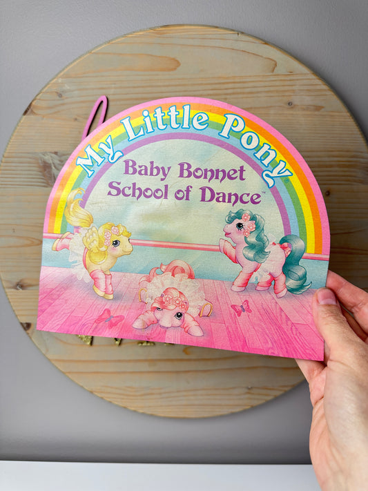 1980s Hasbro My Little Pony Original Baby Bonnet School of Dance Sticker