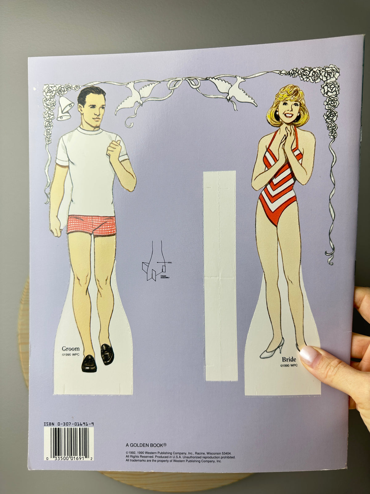 1992 Bride and Groom Paperdoll Book Unused
