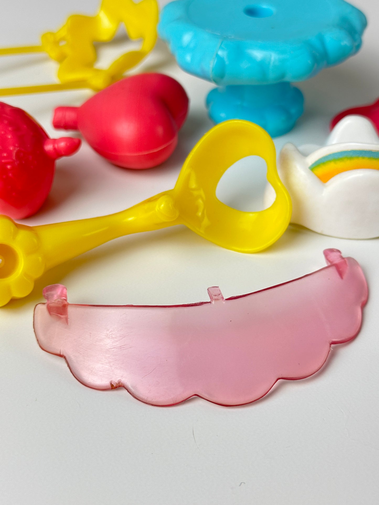 1980s Kenner Care Bears Cloud Mobile Car & Care A Lot Playset Pieces