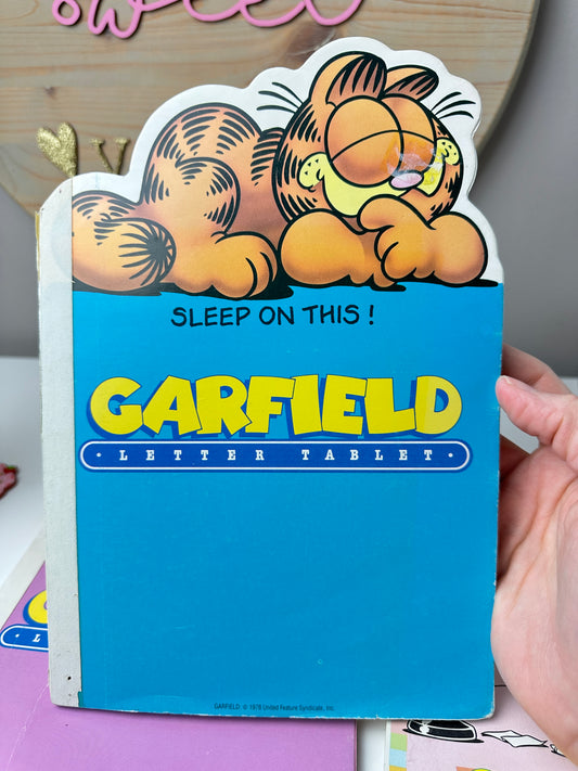 1980s Mead Garfield Stationary Notebooks 10" x 6" [Lot of Two]