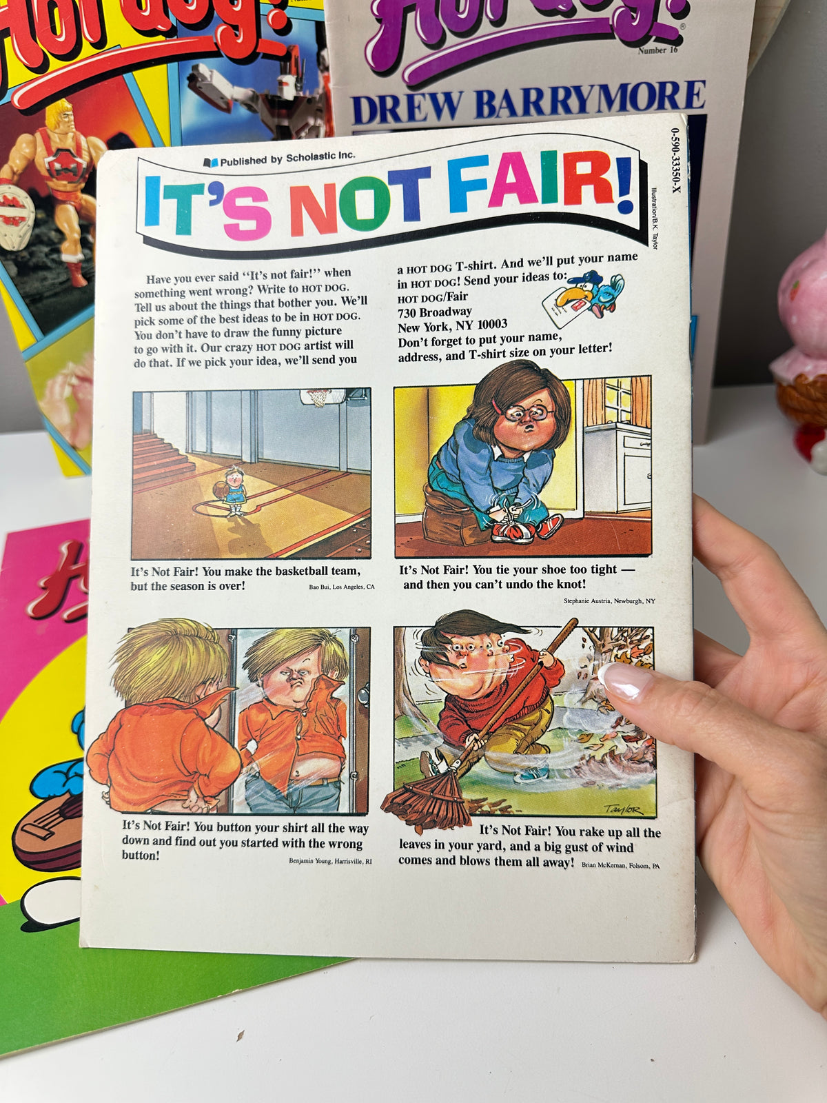 1980s Hot Dog! Magazine Lot with Posters, Baseball Cards, & Stickers