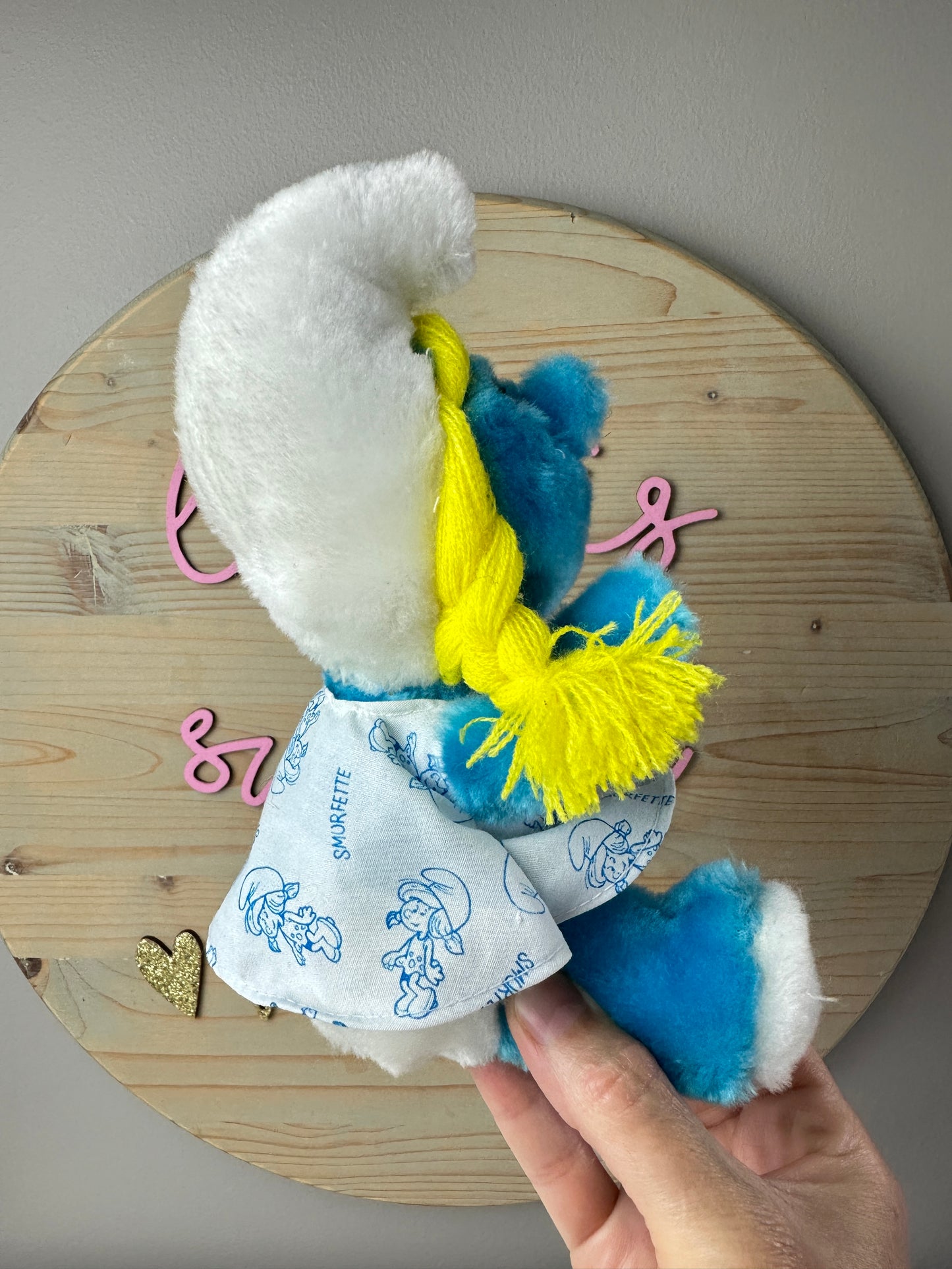 1981 Peyo Wallace Berrie Smurfette with Dress Plush