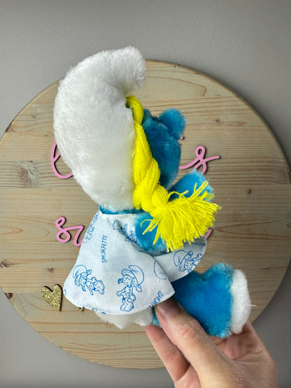1981 Peyo Wallace Berrie Smurfette with Dress Plush