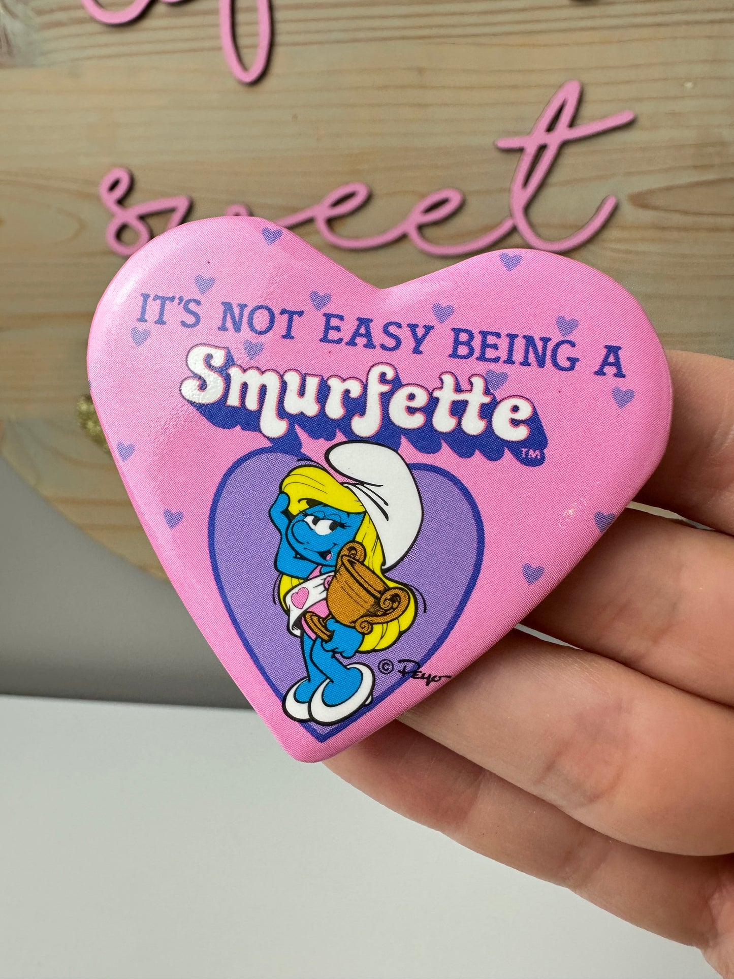 1980s Smurfs Smurfette Pin #2