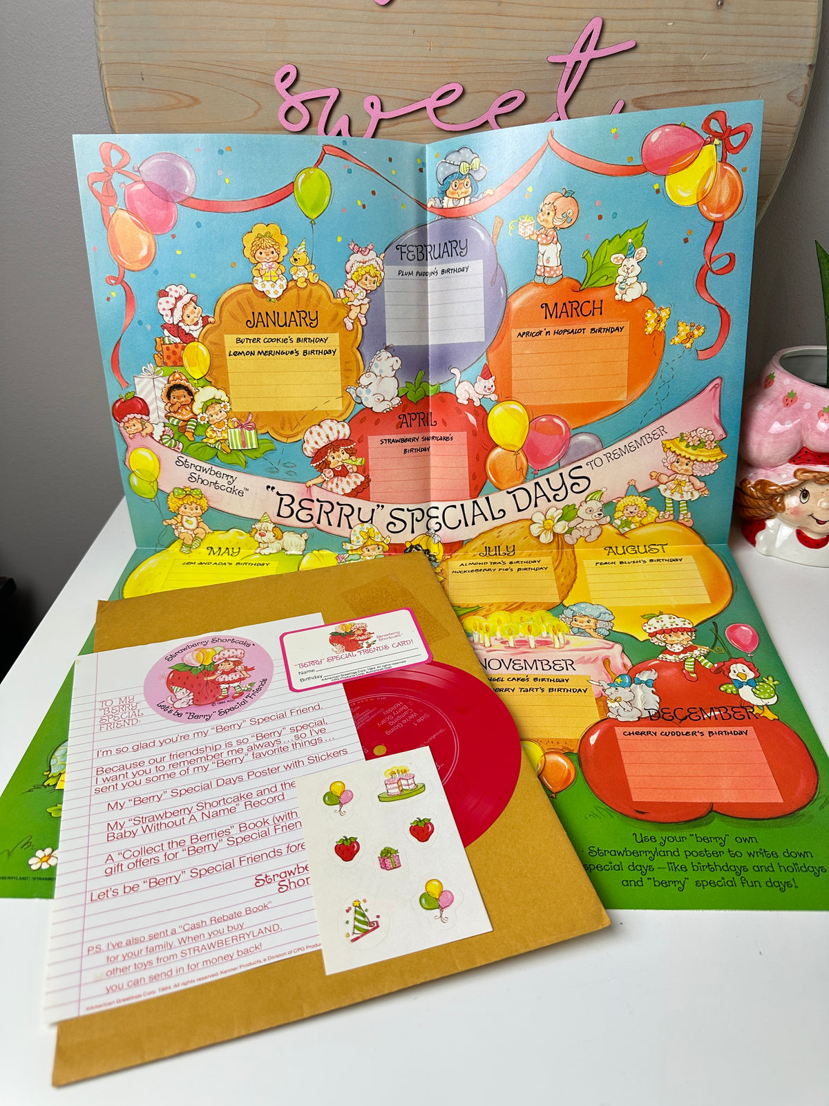 1984 Kenner Strawberry Shortcake Berry Special Friends Club Poster Set #3 [Mail-in Offer]