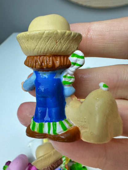 1980s Kenner Strawberry Shortcake Huckleberry Pie with Pupcake Miniature PVC