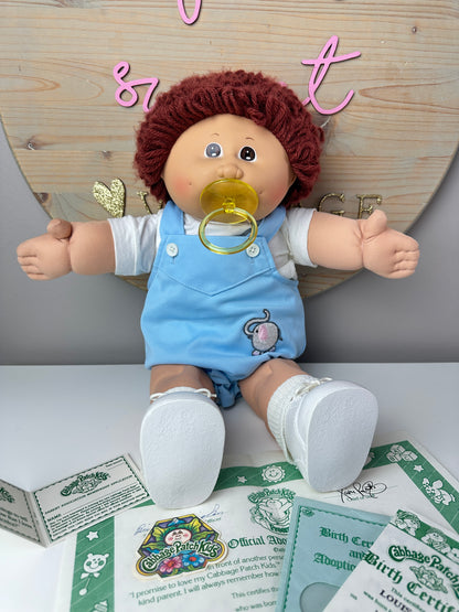 1980s Coleco Cabbage Patch Boy with Pacifier & Paperwork [Louis Dean]