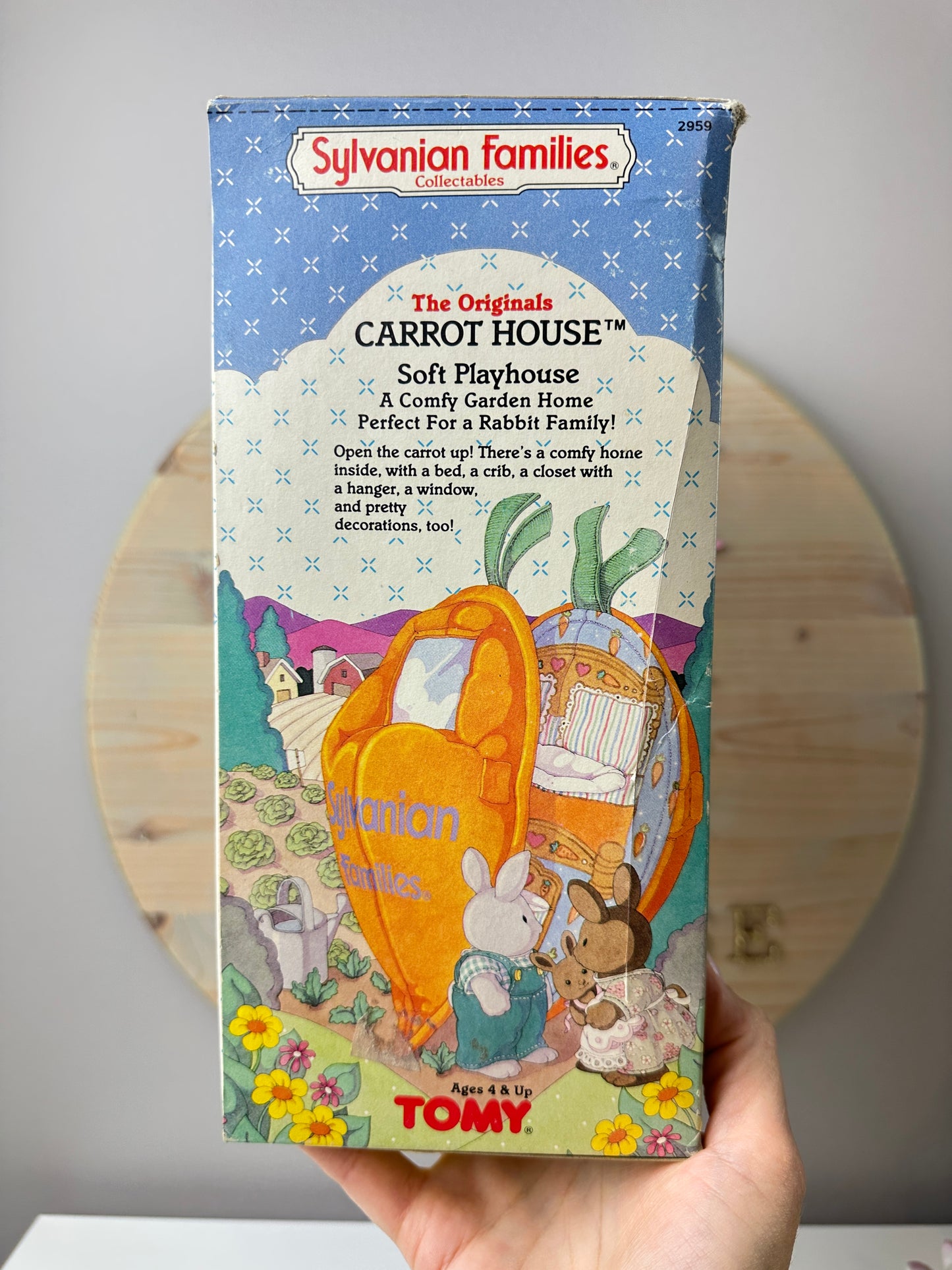 1980s Tomy Sylvanian Families Timbertop Family + Carrot House