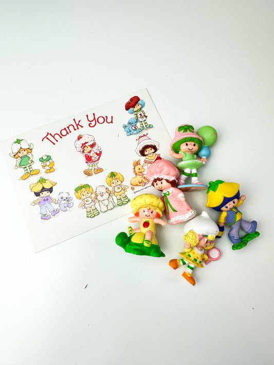 1980s Kenner Strawberry Shortcake Miniature Mini PVC Figures Starter Lot #5