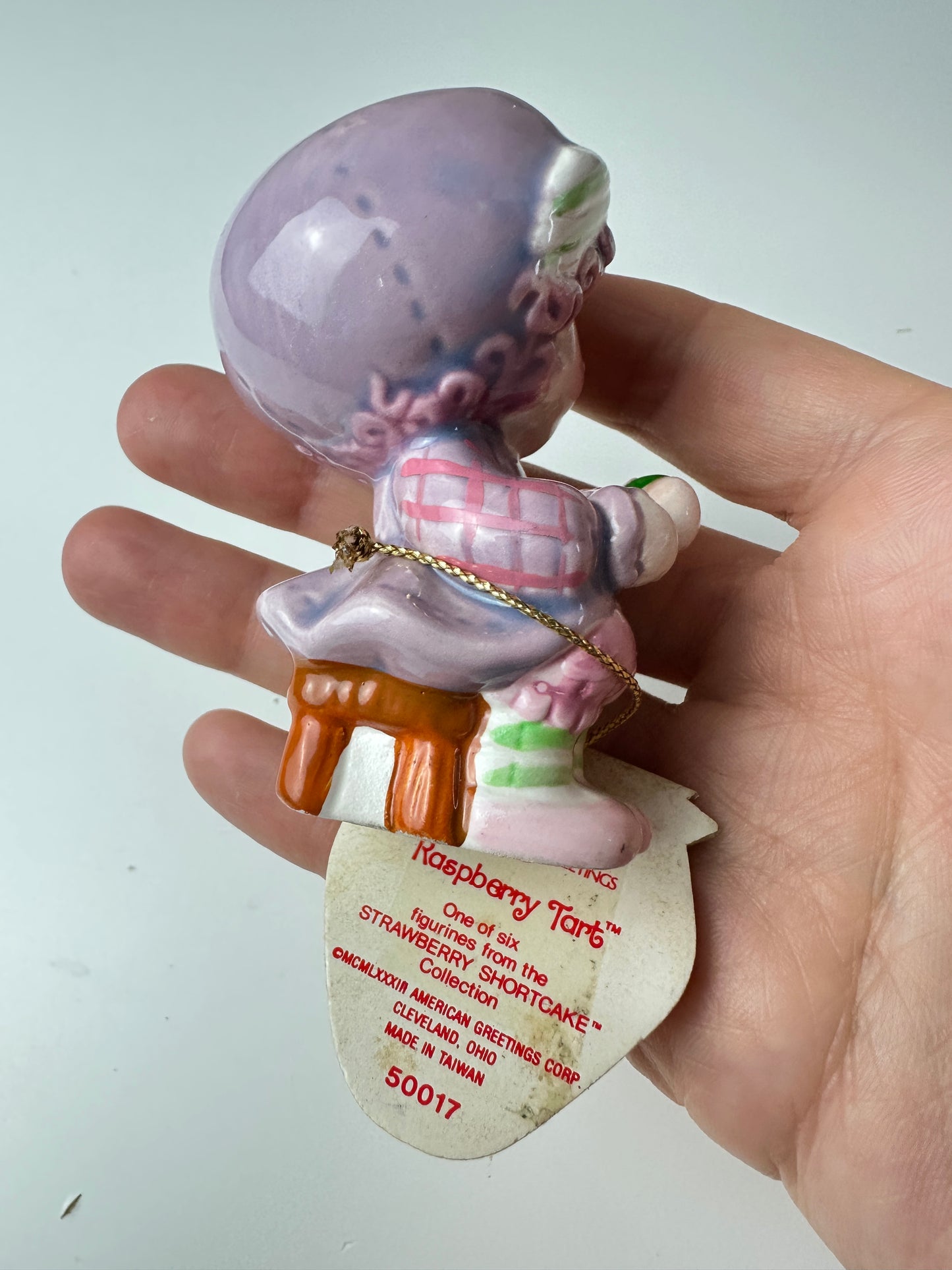 1980s AGC Strawberry Shortcake Designer's Collection Raspberry Tart Porcelain Figurine w/ Tag