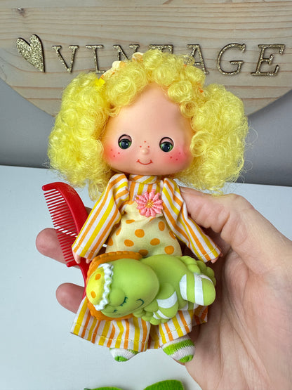 1984 Kenner Strawberry Shortcake Lemon Meringue with Frappe Sweet Sleeper Doll