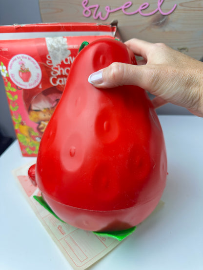 1980 Kenner Strawberry Shortcake Strawberry Shaped Doll Carry Case MIB
