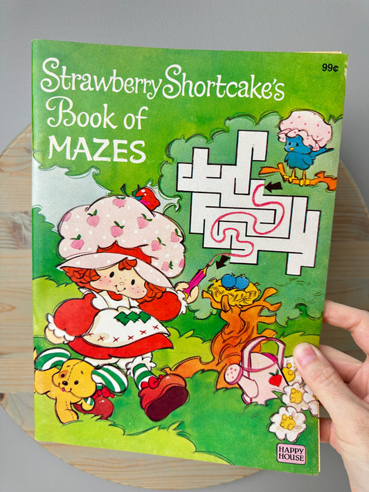 1982 Happy House AGC Strawberry Shortcake Book of Mazes Coloring & Activity Book