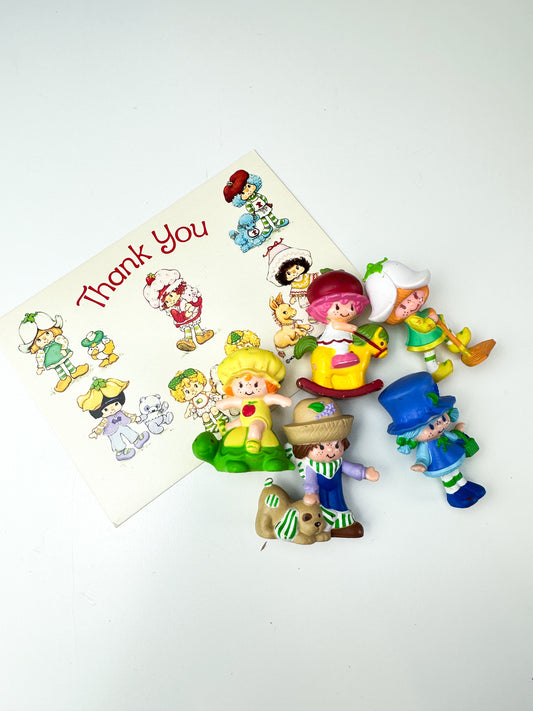 1980s Kenner Strawberry Shortcake Miniature Mini PVC Figures Starter Lot #1