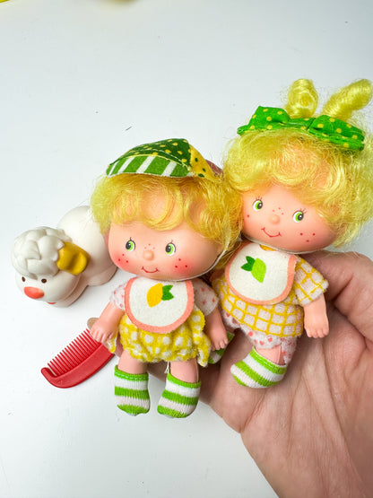 1982 Kenner Strawberry Shortcake Lem and Ada with Sugarwoofer Dolls